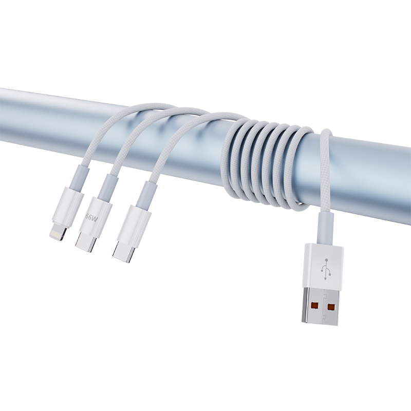 Li198 一拖三编织快充线_待上市新品_深圳市优德88电源有限公司